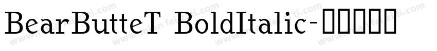 BearButteT BoldItalic字体转换